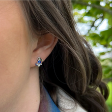 Load image into Gallery viewer, Sheila Fleet Bluebell Enamel Stud Earrings in Sterling Silver