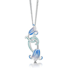 Load image into Gallery viewer, Bluebell Enamel Pendant Necklace in Sterling Silver