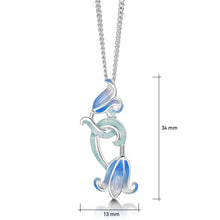 Load image into Gallery viewer, Bluebell Enamel Pendant Necklace in Sterling Silver