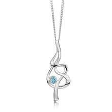 Load image into Gallery viewer, Sheila Fleet Tidal Silver Pendant Necklace with Blue Topaz