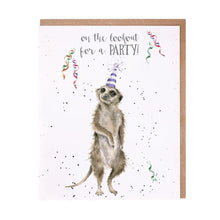 Load image into Gallery viewer, 'Lookout For A Party' Meerkat Birthday Card