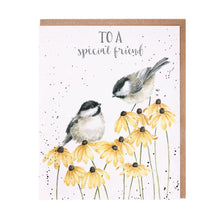 Load image into Gallery viewer, 'Let Friendship Bloom' Chickadee Card