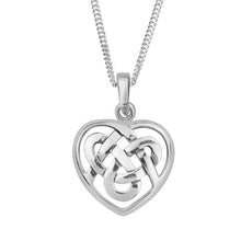 Load image into Gallery viewer, Celtic Knotwork Silver Heart Pendant 'Dee'