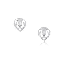 Load image into Gallery viewer, Thistle Head Stud Earrings in Sterling Silver