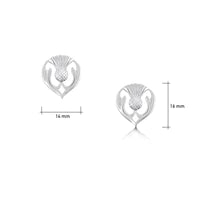 Load image into Gallery viewer, Thistle Head Stud Earrings in Sterling Silver