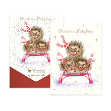 Load image into Gallery viewer, Wrendale 'Sledgehogs' Hedgehog Christmas Card Pack
