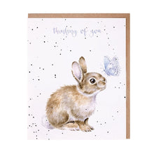 Load image into Gallery viewer, 'Holly Blue' Rabbit Thinking of You Card