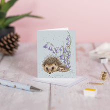Load image into Gallery viewer, Wrendale Mini Card 'Love and Hedgehugs'