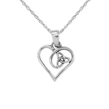 Load image into Gallery viewer, Celtic Trinity Knot Silver Heart Pendant 'Kady'