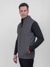 Load image into Gallery viewer, Celtic Tweed Bodywarmer with Leather Trims
