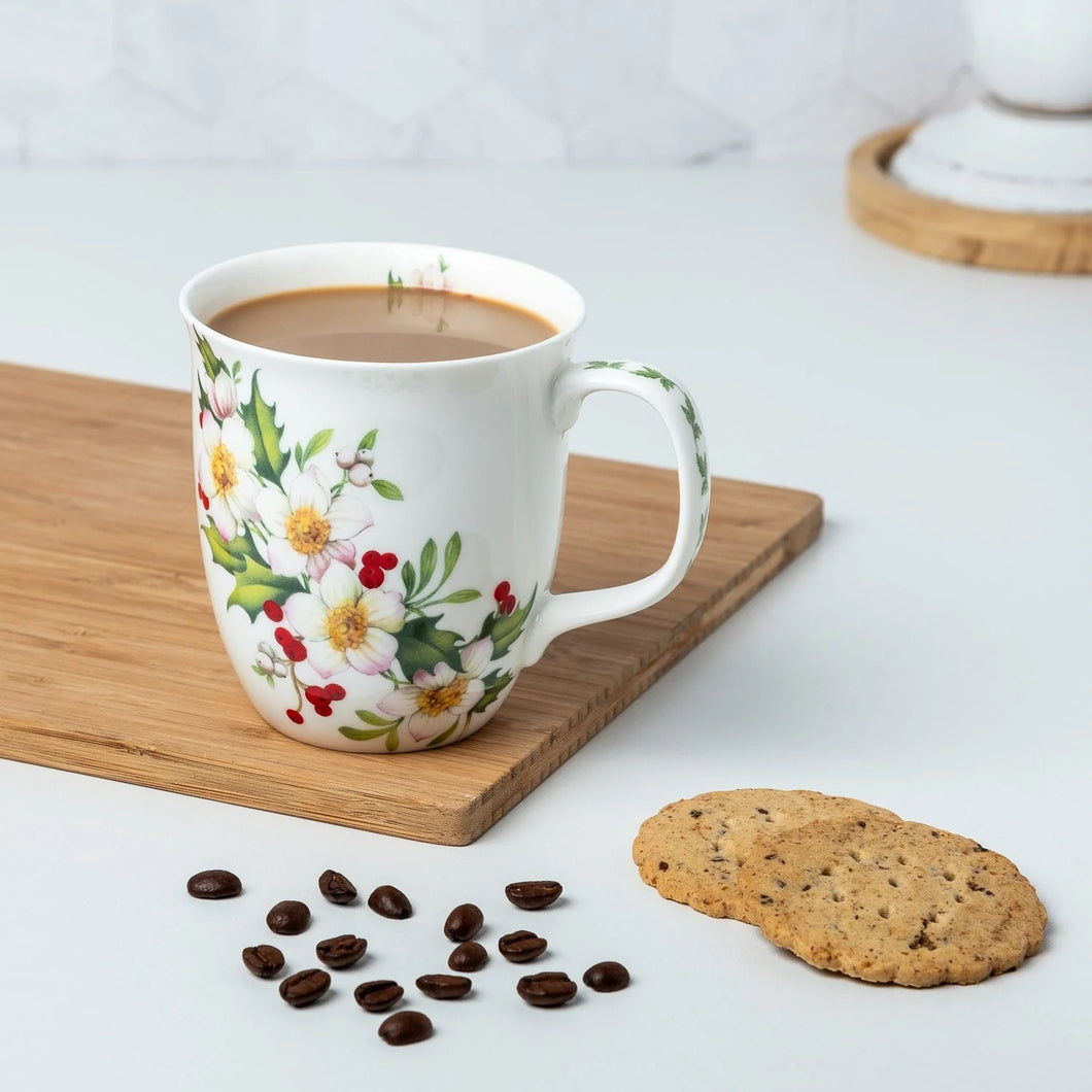 Botanical Flowers Festive Floral Mug