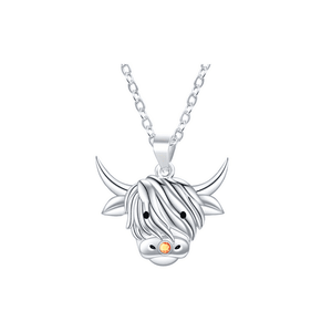 Hamilton & Young Highland Cow Silver Pendant