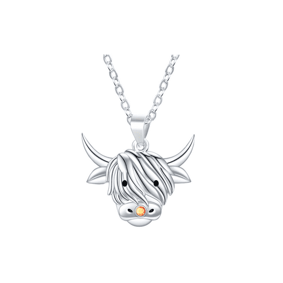 Hamilton & Young Highland Cow Silver Pendant