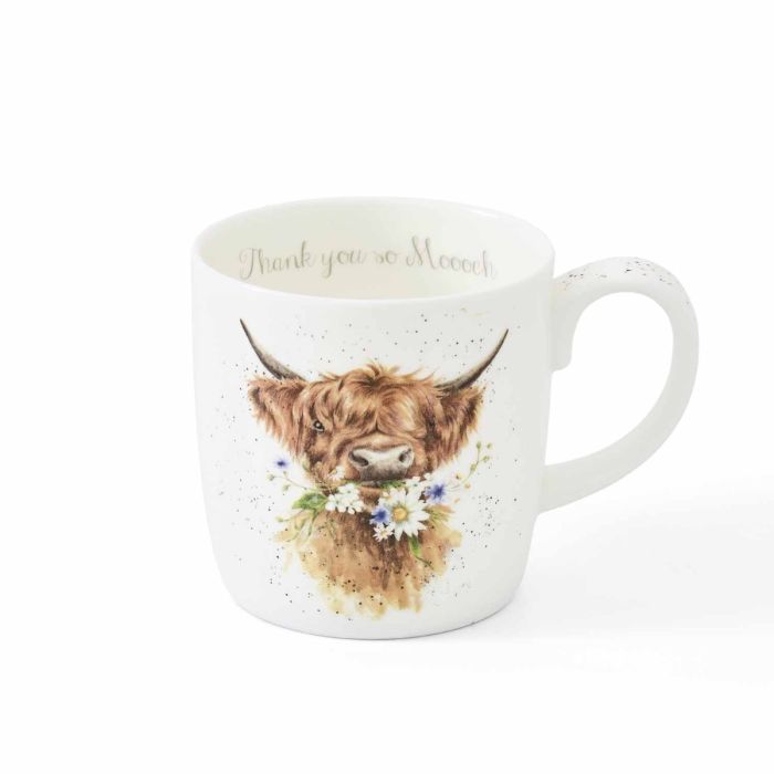 'Thank You' Highland Cow Large Mug