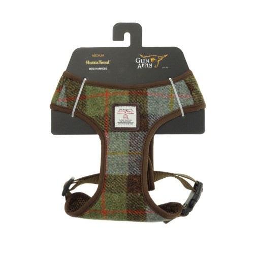 Harris Tweed Dog Harness Medium in MacLeod
