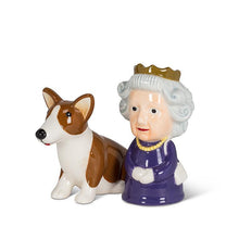 Load image into Gallery viewer, Queen and Corgi Salt &amp; Pepper

