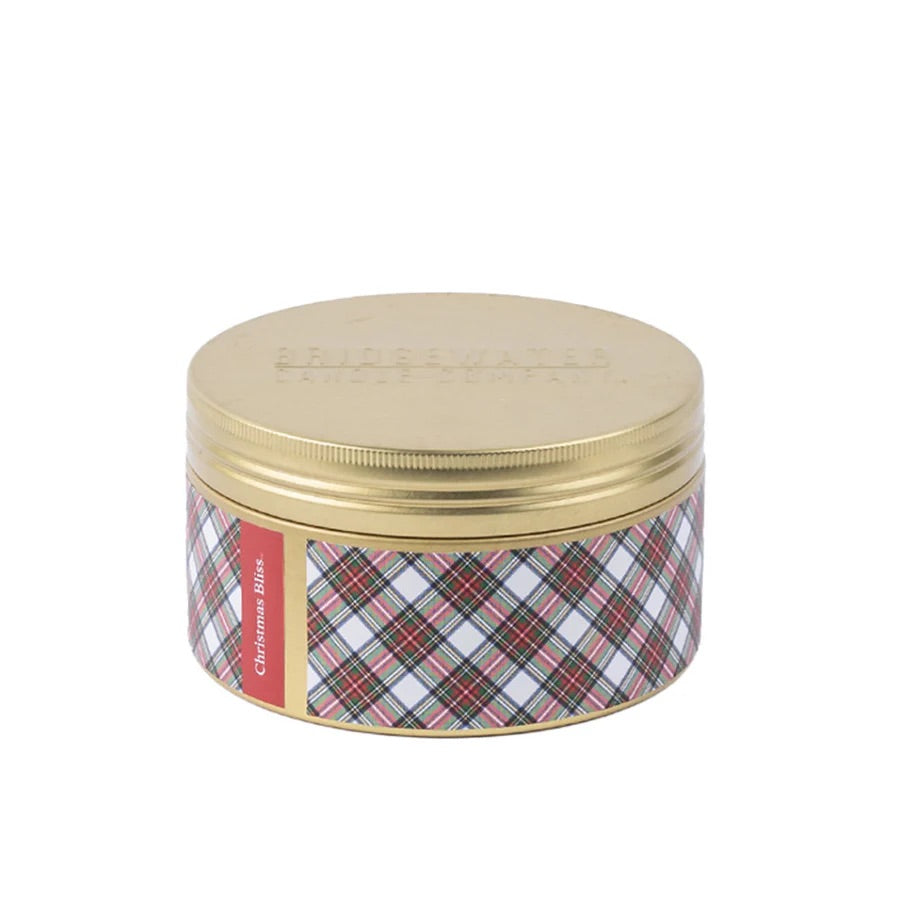 Christmas Bliss Holiday 3-Wick Tin Candle - Bridgewater Candle Company