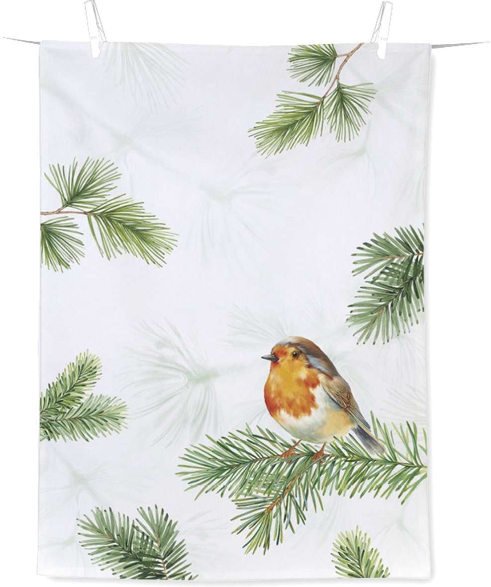Charming Robin Tea Towel