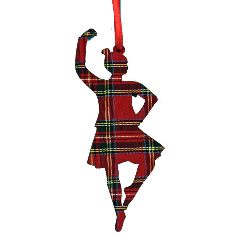 Royal Stewart Highland Cow Ornament