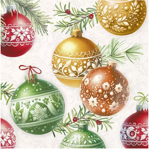 Napkins 33x33 cm - CHRISTMAS BUBBLES