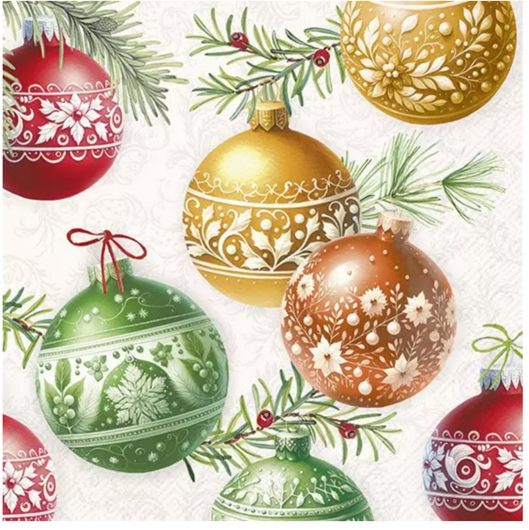 Napkins 33x33 cm - CHRISTMAS BUBBLES