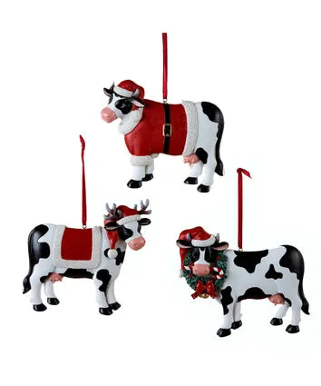 ORNAMENT CHRISTMAS COW