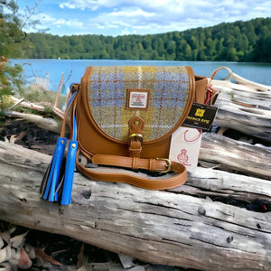 Patrick King Harris Tweed Saddle Bag
