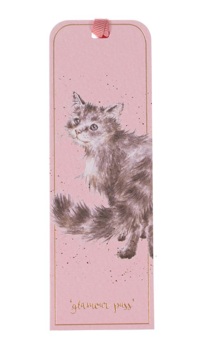 'Glamour Puss' cat bookmark