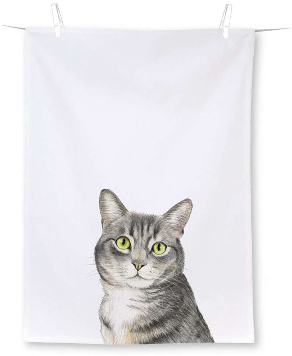Farm Cat Tea Towel