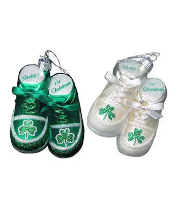 ORNAMENT IRISH BABY SHOE 3.5