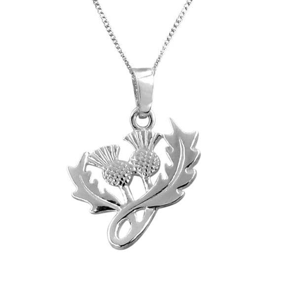Scottish Thistle Silver Pendant