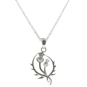 Scottish Thistle Silver Pendant
