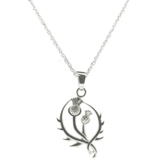 Scottish Thistle Silver Pendant