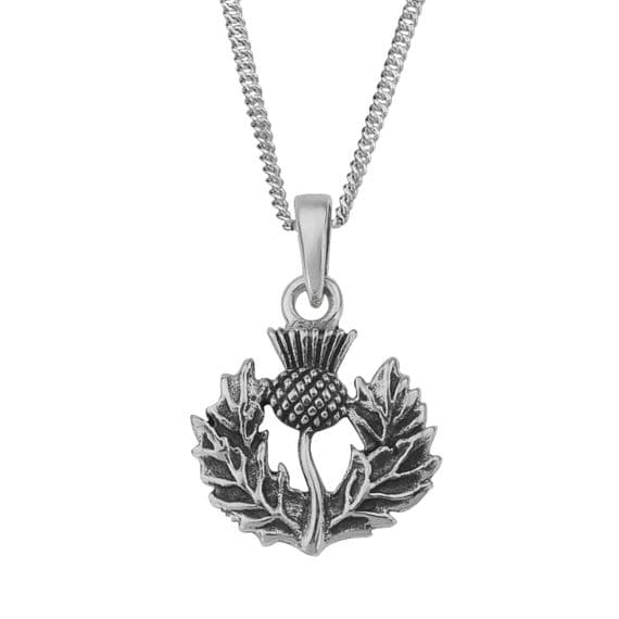 Scottish Thistle Silver Pendant 'Ailsa'