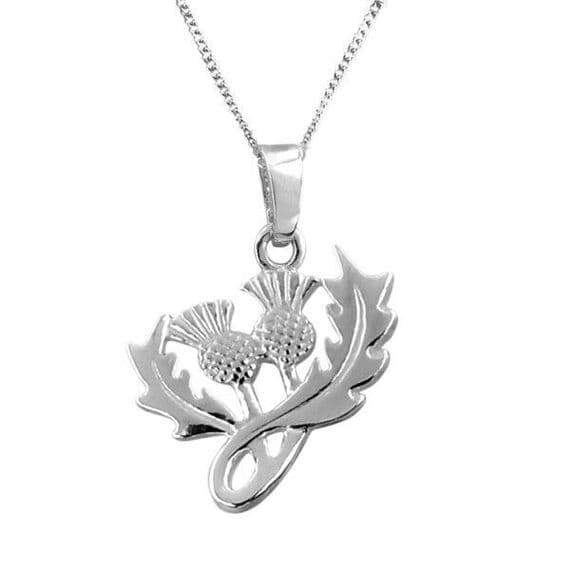 Scottish Thistle Silver Plated Pendant