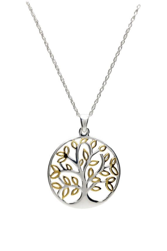 Sterling Silver & Gold Plated Tree of Life Pendant