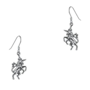 Unicorn Silver Drop Earrings