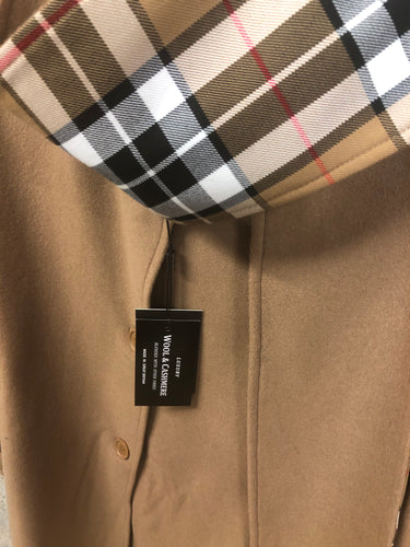 Eliz Scott Scarf Cape with Tartan Contrast