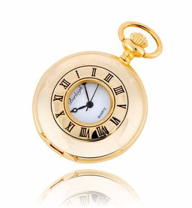 The Burleigh Half Hunter Pocket Watch - Gold Colour