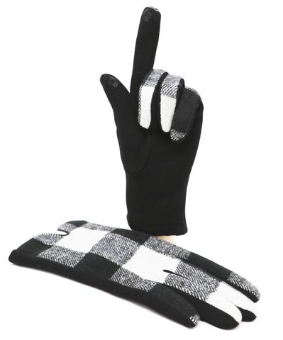 SmartTouch Ladies Gloves White Rob Roy Tartan