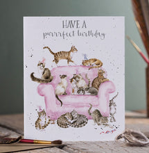 Load image into Gallery viewer, &#39;A Purrrfect Birthday&#39; Cat Birthday Card

