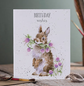 'Birthday Wishes' Bunny Birthday Card