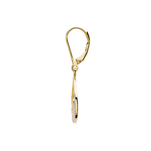 ShanOre 14KT Gold Vermeil Tear Drop Trinity Knot Earrings with White Cubic Zirconias