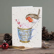 Load image into Gallery viewer, &#39;Winter Warmer&#39; Robin Christmas Card
