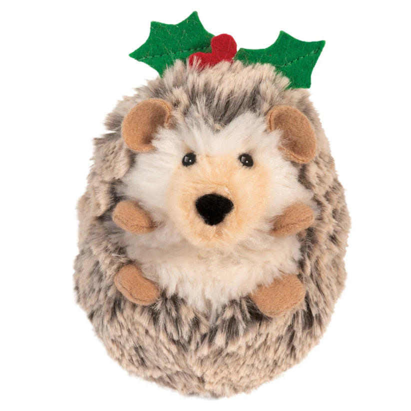Mini Spunky Hedgehog with Mistletoe