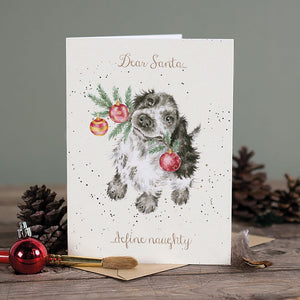 'Dear Santa…Define Naughty' Spaniel Christmas Card