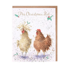 Load image into Gallery viewer, &#39;The Christmas Hat&#39; Chicken Card
