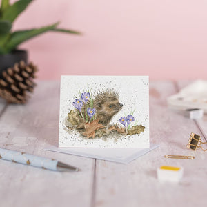 'New Beginnings' Hedgehog Mini Gift Card