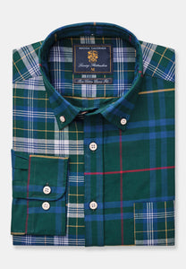 Green Mixed Tartan Check Shirt