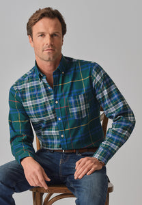Green Mixed Tartan Check Shirt